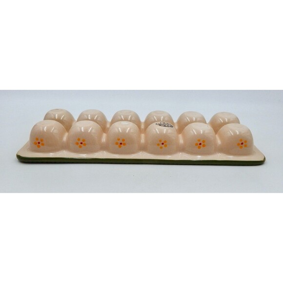Temp-tations By Tara Old World Green 12-Count Fresh Egg Tray 13 Inch Storage - Picture 8 of 11